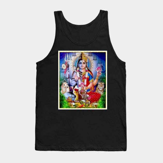 Hindu Goddess ArdhanarIshvara Print Tank Top by posterbobs